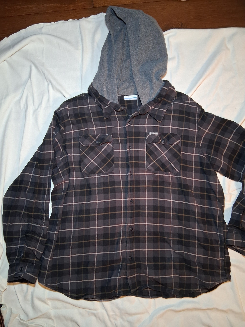 Columbia Mens Hooded Flannel